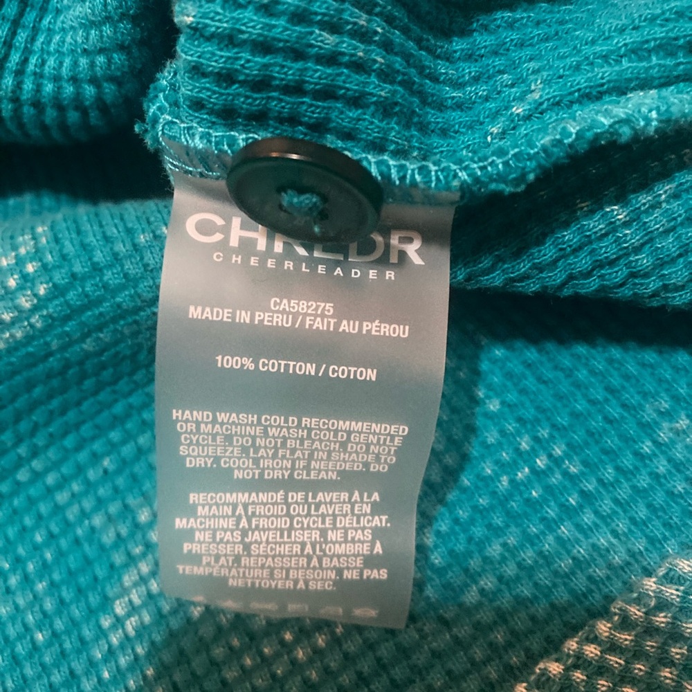 NWT CHRLDR Lauren Oversized Waffle Knit Button Down - Picture 6 of 9